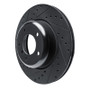 R1 09-16 BMW Z4 Front Left Drilled & Slotted Black Brake Rotor