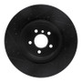 R1 09-19 BMW 760LI Rear Right Drilled & Slotted Black Brake Rotor
