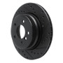R1 08-13 BMW 135IS Rear Right Drilled & Slotted Black Brake Rotor