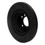 R1 08-13 BMW 128I Rear Left Drilled & Slotted Black Brake Rotor