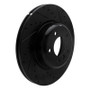 R1 06-13 BMW 135IS Front Right Drilled & Slotted Black Brake Rotor