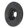 R1 07-08 BMW ALPINA B7 Rear Right Drilled & Slotted Black Brake Rotor