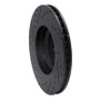 R1 07-15 BMW 335I Front Right Drilled & Slotted Black Brake Rotor