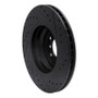 R1 07-15 BMW 335I xDrive Front Left Drilled & Slotted Black Brake Rotor