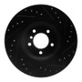 R1 07-15 BMW 335I xDrive Front Left Drilled & Slotted Black Brake Rotor