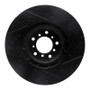 R1 00-03 BMW M5 Right Front Drilled & Slotted Black Brake Rotor