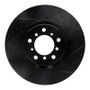 R1 00-03 BMW M5 Left Front Drilled & Slotted Black Brake Rotor