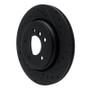 R1 01-06 BMW 330I Rear Right Drilled & Slotted Black Brake Rotor