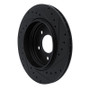 R1 01-06 BMW 330CI Rear Left Drilled & Slotted Black Brake Rotor