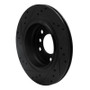 R1 99-06 BMW 325I (USA/Canada) Rear Right Drilled & Slotted Black Brake Rotor