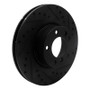 R1 93-97 BMW 850CI Front Right Drilled & Slotted Black Brake Rotor