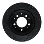R1 69-83 Porsche 911 Rear Right Drilled & Slotted Black Brake Rotor