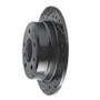 R1 81-86 BMW 735I Rear Left Drilled & Slotted Black Brake Rotor