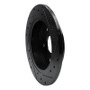 R1 10-13 Suzuki Kizashi Rear Left Drilled & Slotted Black Brake Rotor