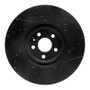 R1 16-26 Polestar Polestar 2 Front Left Drilled & Slotted Black Brake Rotor
