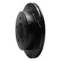 R1 03-03 Dodge Ram 1500 Van Rear Left Drilled & Slotted Black Brake Rotor