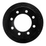 R1 00-02 Dodge Ram 2500 Rear Left Drilled & Slotted Black Brake Rotor