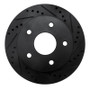 R1 00-01 Dodge Ram 1500 Pickup Front Right Drilled & Slotted Black Brake Rotor