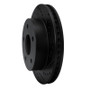 R1 00-01 Dodge Ram 1500 Pickup Front Right Drilled & Slotted Black Brake Rotor