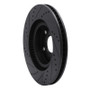 R1 03-09 Volvo XC90 Front Right Drilled & Slotted Black Brake Rotor