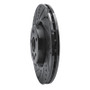 R1 07-16 Volvo S80 Front Left Drilled & Slotted Black Brake Rotor