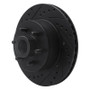 R1 91-96 Dodge Dakota RWD Front Left Drilled & Slotted Black Brake Rotor