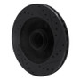 R1 91-96 Dodge Dakota RWD Front Left Drilled & Slotted Black Brake Rotor