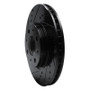 R1 93-95 Volvo 850 Front Left Drilled & Slotted Black Brake Rotor