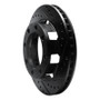 R1 75-93 Dodge W200 Front Right Drilled & Slotted Black Brake Rotor