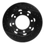 R1 75-93 Dodge W200 Front Right Drilled & Slotted Black Brake Rotor