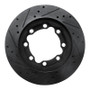 R1 88-00 Chevrolet K1500 Suburban Front Right Drilled & Slotted Black Brake Rotor