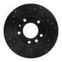 R1 02-06 Dodge Sprinter 2500 Front Right Drilled & Slotted Black Brake Rotor