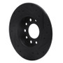 R1 13-16 Dodge Dart Rear Left Drilled & Slotted Black Brake Rotor
