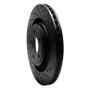 R1 08-14 Chrysler 200 Front Right Drilled & Slotted Black Brake Rotor