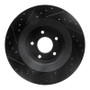 R1 08-14 Chrysler 200 Front Right Drilled & Slotted Black Brake Rotor