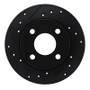 R1 78-90 Dodge Omni Front Left Drilled & Slotted Black Brake Rotor