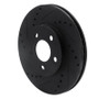 R1 00-05 Chrysler Neon Front Left Drilled & Slotted Black Brake Rotor