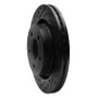 R1 99-04 Chrysler 300M Front Left Drilled & Slotted Black Brake Rotor