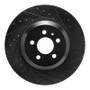 R1 17-25 Tesla Model 3 Front Right Drilled & Slotted Black Brake Rotor