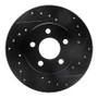 R1 95-99 Dodge Neon (USA/Canada) Front Right Drilled & Slotted Black Brake Rotor