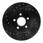 R1 95-99 Dodge Neon (USA/Canada) Front Right Drilled & Slotted Black Brake Rotor