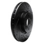 R1 92-02 Dodge Viper Front Right Drilled & Slotted Black Brake Rotor