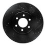 R1 92-02 Dodge Viper Front Right Drilled & Slotted Black Brake Rotor