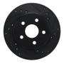 R1 88-90 Dodge Monaco Front Right Drilled & Slotted Black Brake Rotor