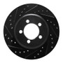 R1 65-72 Dodge Dart Front Left Drilled & Slotted Black Brake Rotor