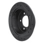 R1 07-17 Chrysler 200 Rear Left Drilled & Slotted Black Brake Rotor