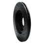 R1 01-10 Chrysler PT Cruiser Front Left Drilled & Slotted Black Brake Rotor