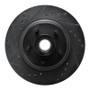 R1 69-73 Chrysler Newport Front Left Drilled & Slotted Black Brake Rotor