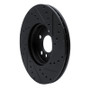 R1 16-24 Mini Cooper Countryman Front Left Drilled & Slotted Black Brake Rotor