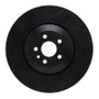 R1 21-25 Jaguar F-Pace Front Left Drilled & Slotted Black Brake Rotor